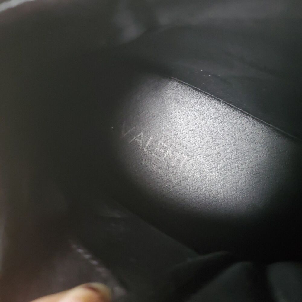 Valentino Men’s High Top Sneakers Size 10 Black Monogram Leather Lace Up Italian - Picture 15 of 16